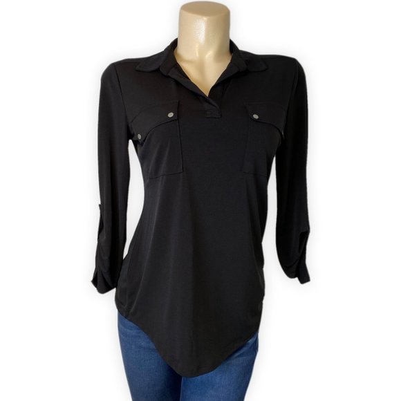 Jones New York Black Blouse. Size S - Picture 3 of 9